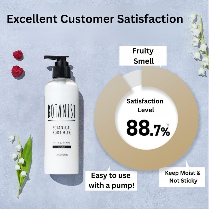Botanist Shea Butter Body Lotion for Women, Dry Skin Moisturizer for Sensitive Skin by Argan Oil & Squalane, Full Body Moisturizer & Natural Body Lotion from Japan, MOIST, Cassis & Jasmine, 8.1 Fl Oz - Image 3