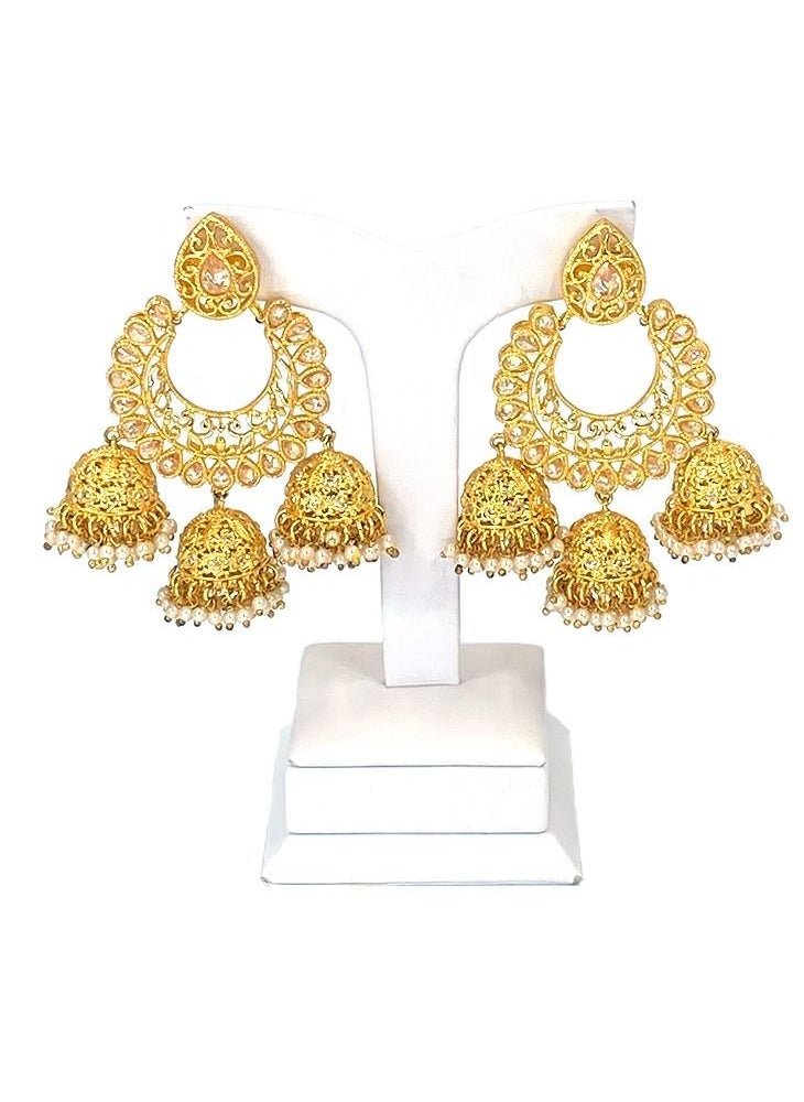 GOHONA - GOHONA Bollywood Style Indian Traditional Jhumka Earring for Women - Image 1