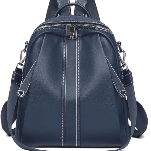 MUCHOVA Stylish Anti Theft Women's Fashion Backpack | Sling | Shoulder | Handbag | Ladies Purse | College Bag for Girls | Crossbody | Casual | Daypack (Blue) - Image 1