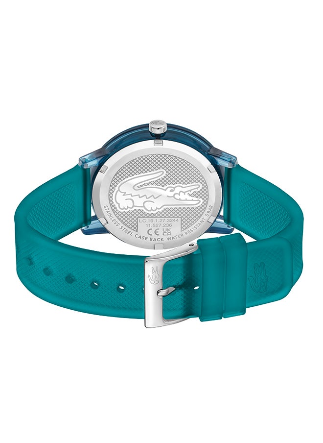 LACOSTE ساعة يد رجالية من السيليكون بعقارب دائرية الشكل 2011318 - 42 ملم  - Image 3