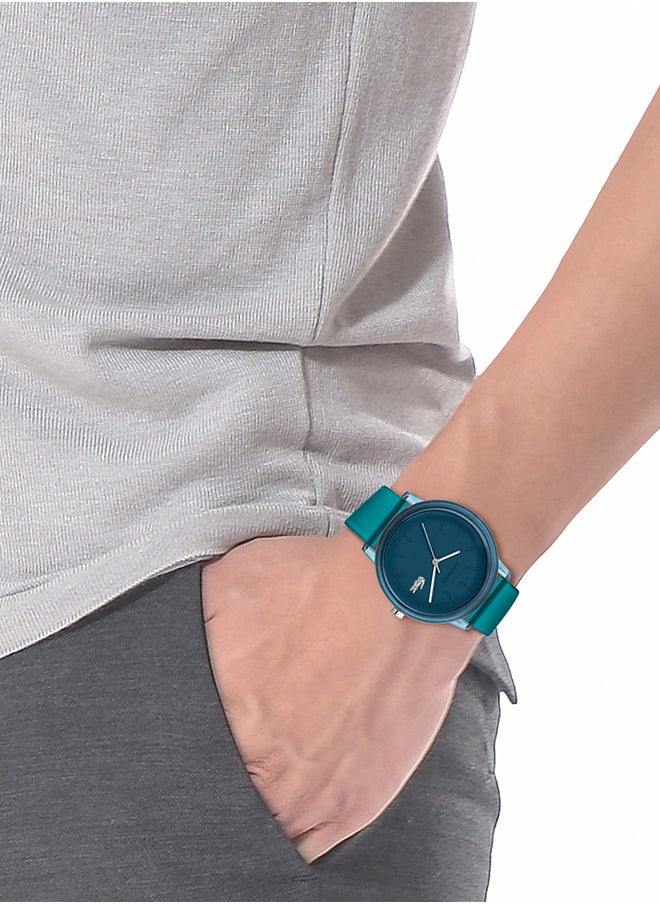 LACOSTE ساعة يد رجالية من السيليكون بعقارب دائرية الشكل 2011318 - 42 ملم  - Image 5