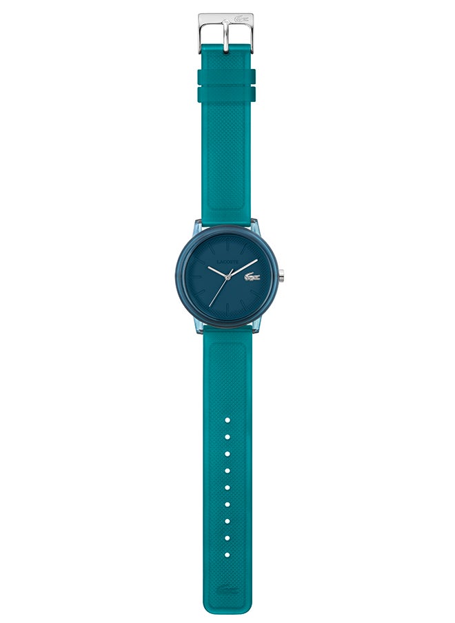 LACOSTE ساعة يد رجالية من السيليكون بعقارب دائرية الشكل 2011318 - 42 ملم  - Image 4