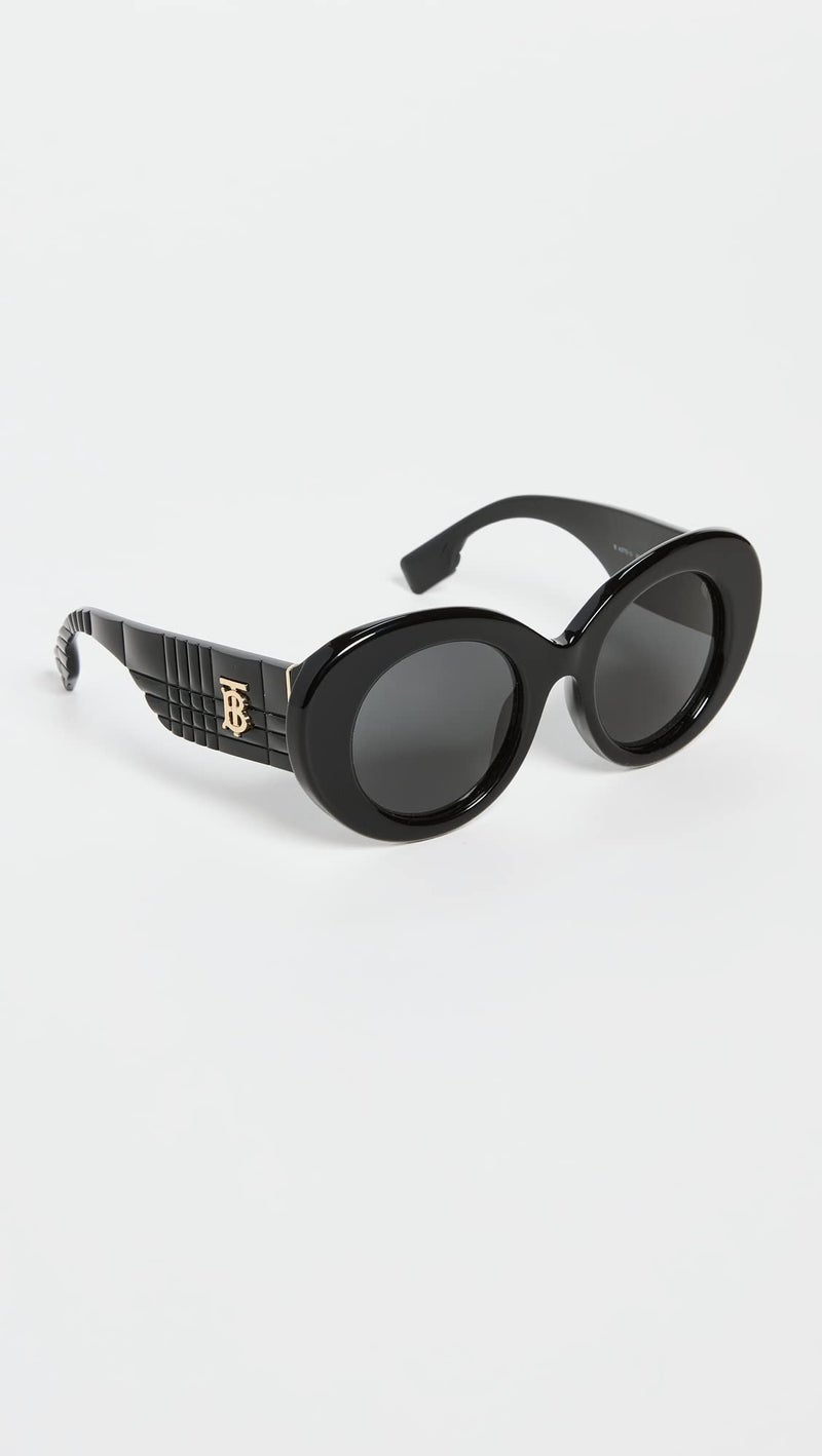BURBERRY Women's Margot Sunglasses, Black/Dark Grey, One Size - Image 2