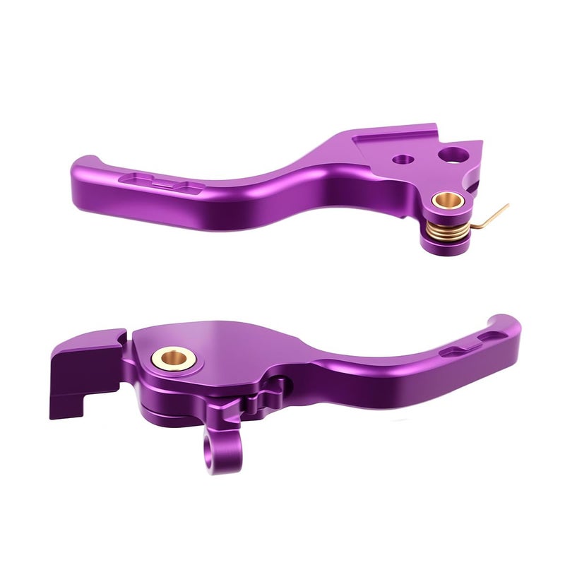 Rudyness Motorcyle Adjustable Short Brake Clutch Lever Compatible with for Harley Touring Street Road Glide 20242025 Purple - Image 2