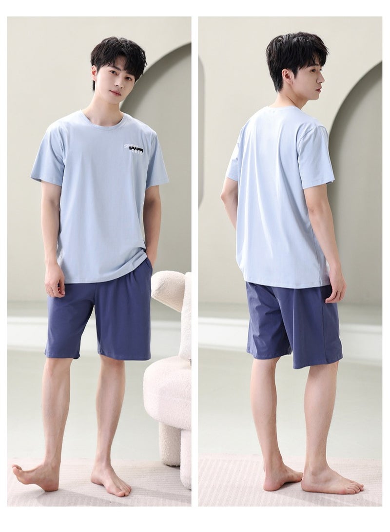 Fashionable Men's Summer Casual Short Sleeved Shorts Home Suit  - Image 2