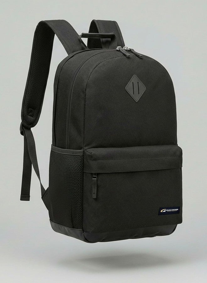 TRAILKICKER Laptop Backpack, Water Resistant Computer Backpack for Work, Travel & School, 17 Inch Laptop Compartment, 2 Compartments, Ergonomic Shoulder Straps, Black - Image 2