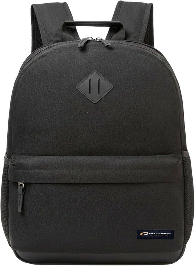 TRAILKICKER Laptop Backpack, Water Resistant Computer Backpack for Work, Travel & School, 17 Inch Laptop Compartment, 2 Compartments, Ergonomic Shoulder Straps, Black - Image 1