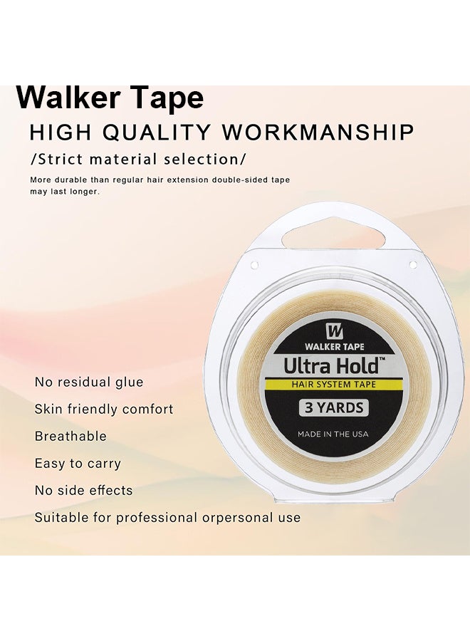 Walker Tape Ultra Hold 1/2 X 3 Yards Wig Tape, Hair System Tape, Wig Fixed Waterproof Tape For Scalp Hair Extensions Wig Tape Lace Front Tape - Image 2