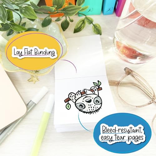 A Brighter Year Adult Mini Coloring Book – Premium Pocket Size 3”x 3” Travel Coloring Book, Thick No-Bleed Paper, 50 Pages, Lay Flat Binding, For Stress Relief, Mindfulness, Gift - Pocket Pets Edition - Image 3