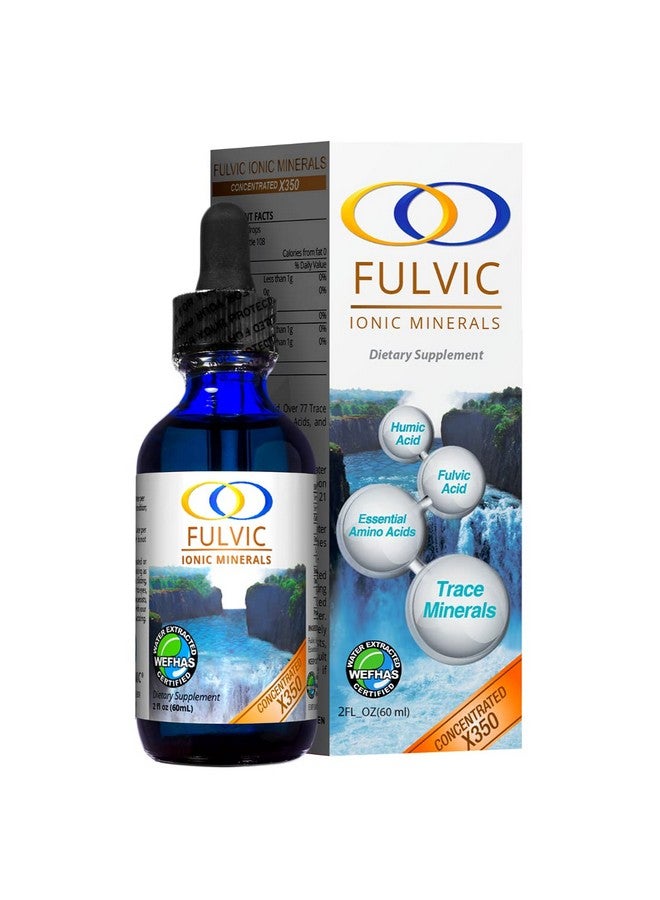 Optimally Organic Water Extracted Fulvic Ionic Minerals X350 - Patented BioActive Fulvic Acid, Humic Acid, Trace Minerals, Electrolytes & Essential Amino Acids - 8+ Month Supply! - Image 1