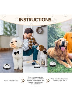 SYOSI Pet Training Bells, 2 Pack Dogs Bell for Door Potty Training and to Ring to Go Outside Communication Device Dog AgilityTraining Equipment Interactive Toys (White)  - Image 3