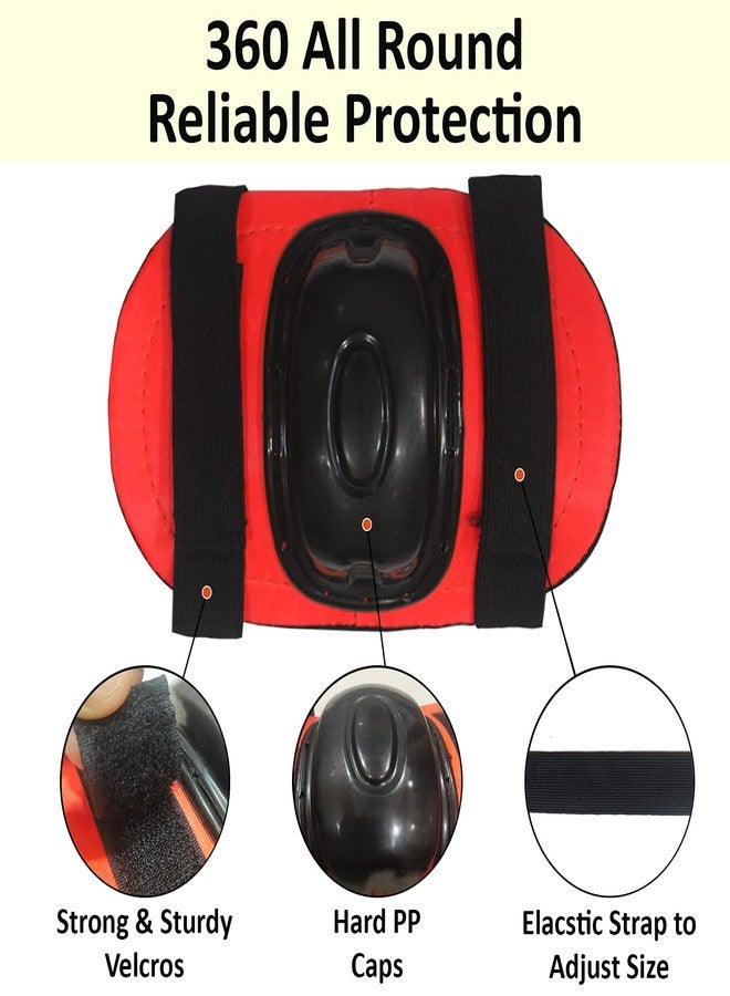SWAURSAHA 3-in-1 Protective Knee, Elbow and Palm Safety Guard for Kids Roller Skating, Skate Board & Cycling Sports - Set of 6 Pcs (Medium (Above 8 Years), RED) - Image 3
