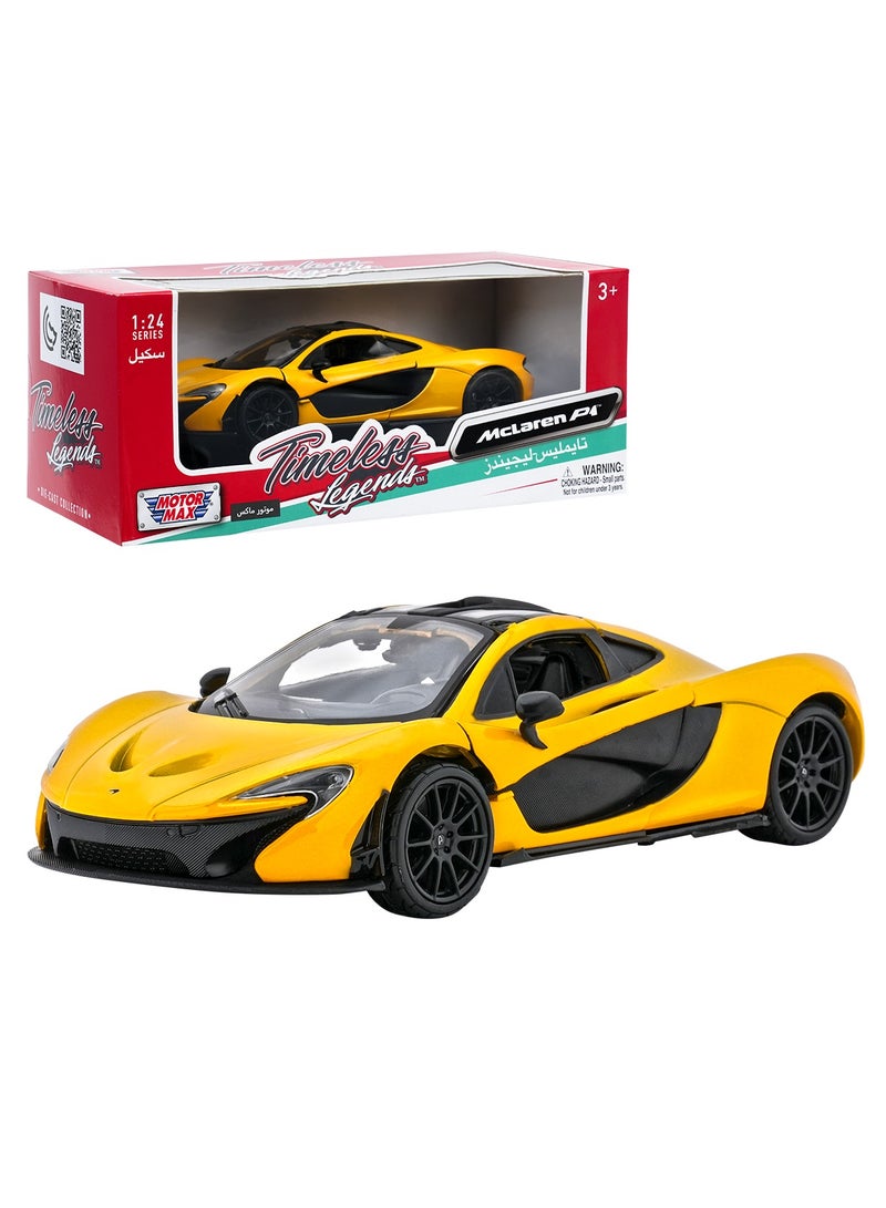 MOTORMAX McLaren P1 Die-Cast Model Car 1:24 Scale | Officially Licensed Hybrid Hypercar Collectible | Opening Doors, Detailed Interior & Free-Wheeling Die-Cast Toy - Image 1
