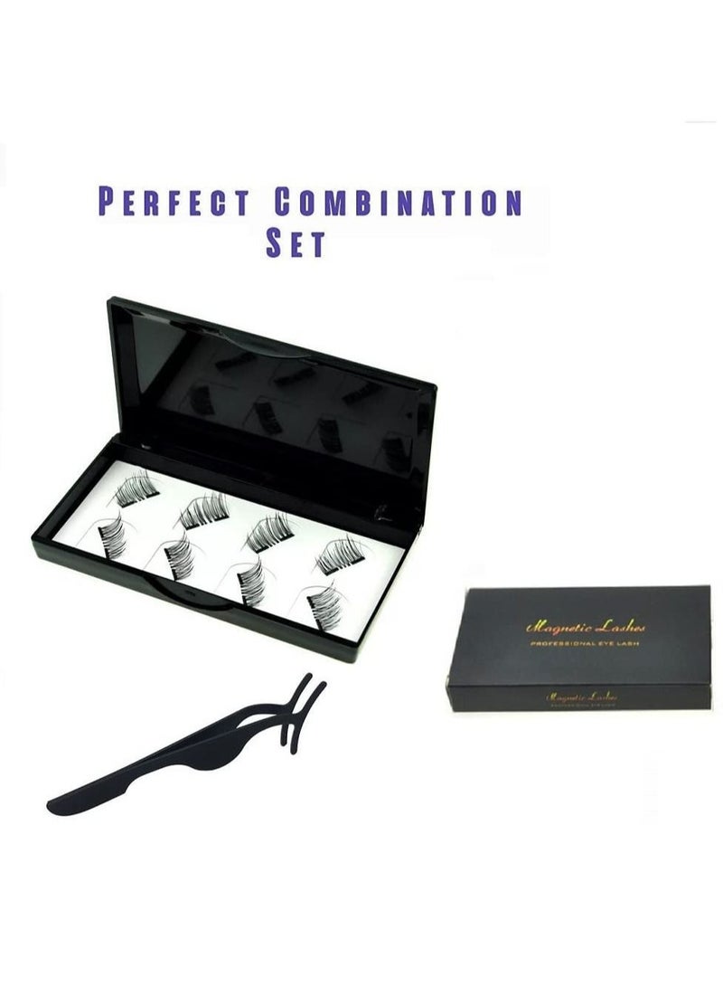 Captaintech No Glue Magnetic Eyelashes ,synthetic False Eyelashes with Magnets Under and over Your Upper Lashes, No Glue Needed, Lightweight, Reusable, Contact Lens Friendly, Cruelty Free - Image 2