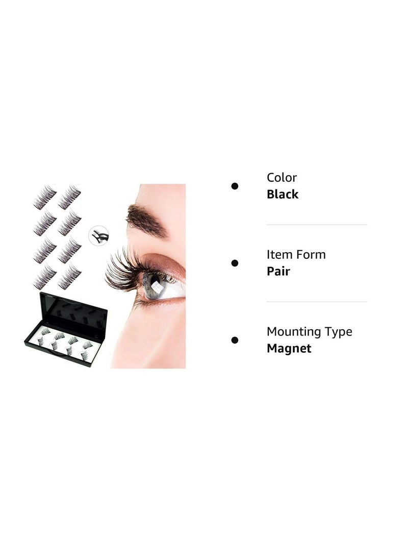 Captaintech No Glue Magnetic Eyelashes ,synthetic False Eyelashes with Magnets Under and over Your Upper Lashes, No Glue Needed, Lightweight, Reusable, Contact Lens Friendly, Cruelty Free - Image 3