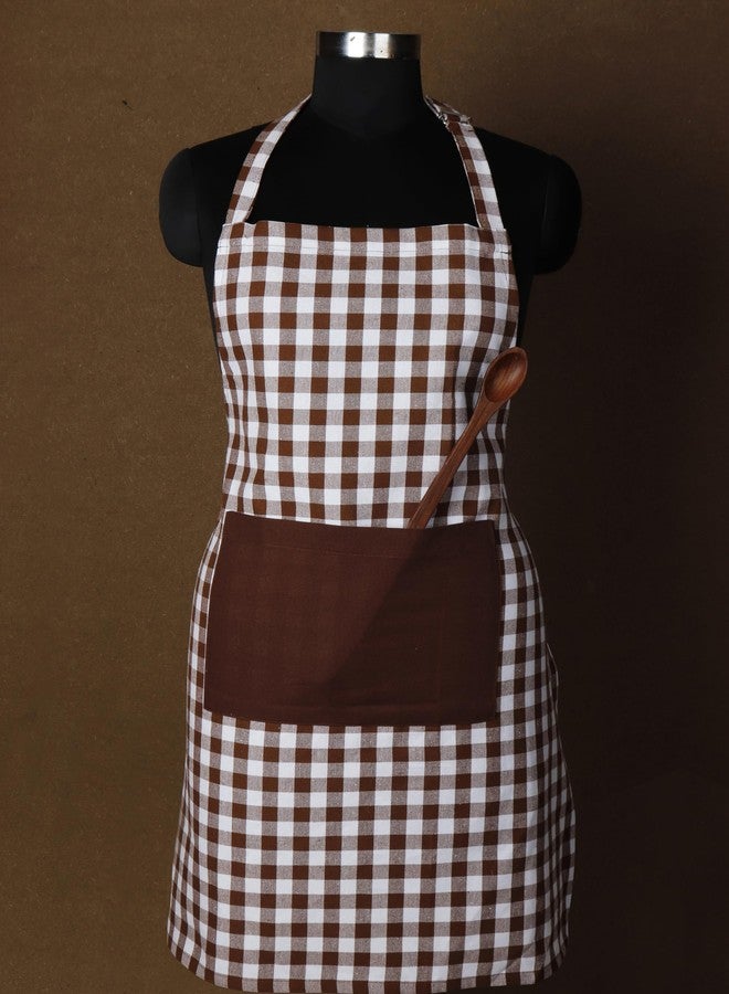 AIRWILL 100% Cotton Apron - Adjustable & Comfortable Kitchen Apron with Pockets, 1 pc - Image 1