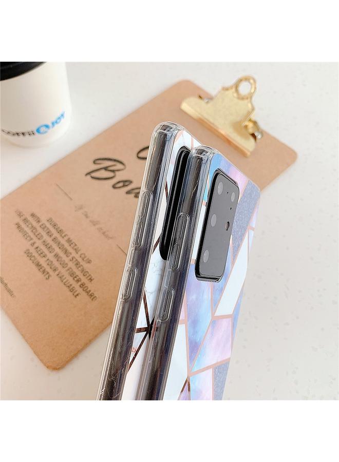 Zaboon Case For Galaxy S20 Ultra Plating Colorful Geometric Pattern Mosaic Marble TPU Mobile Phone Case - Image 4