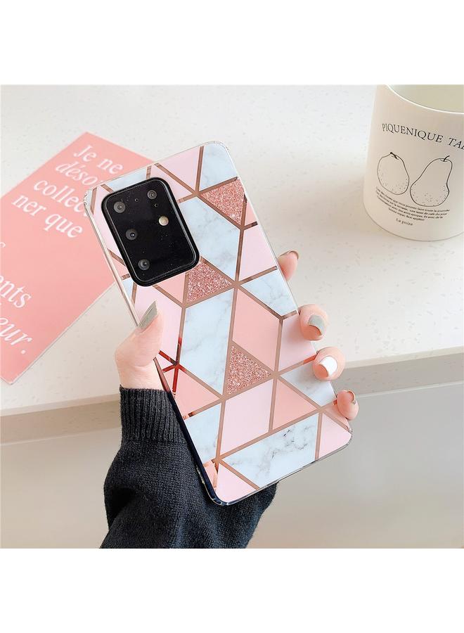 Zaboon Case For Galaxy S20 Ultra Plating Colorful Geometric Pattern Mosaic Marble TPU Mobile Phone Case - Image 2