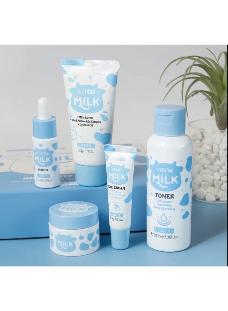Laikou Nourishing Your Light Beige with Milk Skincare Set - Rich with Milk Extract, Niacinamide, Alpha-Arbutin, Vitamin E for Long Lasting Hydration. - Image 5