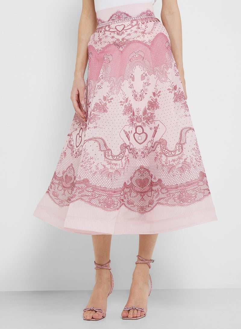 ايلا طقم بلوزة وتنورة بطبعة تجريدية - Image 4