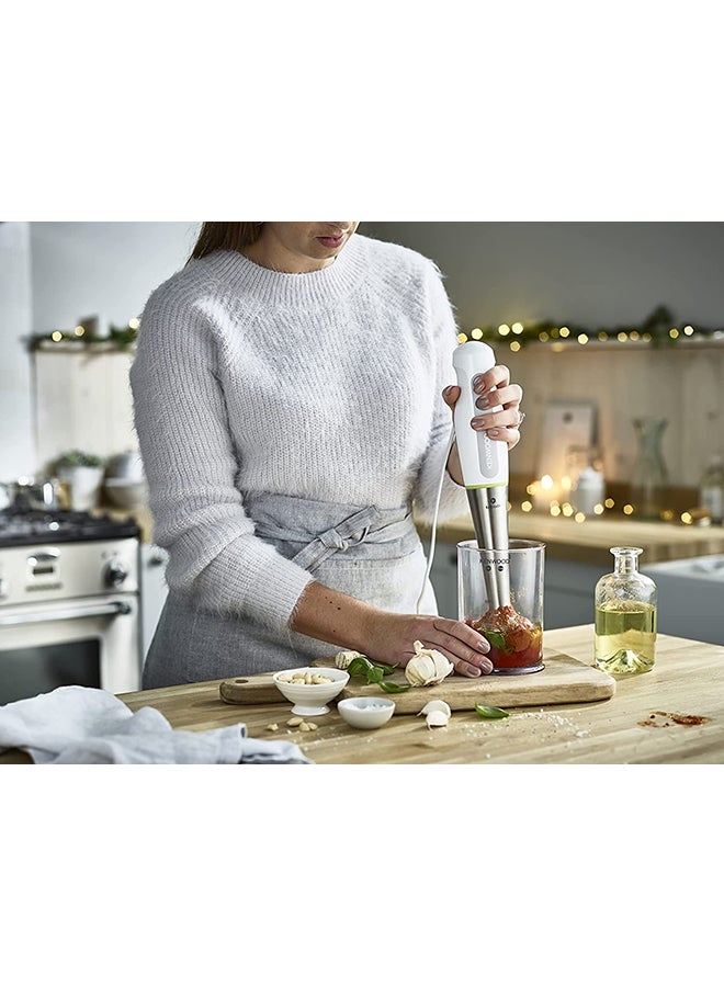 KENWOOD Hand Blender  With  Chopper,  Beaker, Whisk, Stainless Steel Wand, Triblade Technology HDP109WG Silver/White/Grey - Image 5