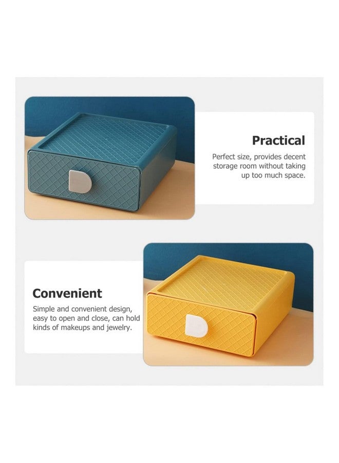 Kuber Industries (Set of 4) Mini Storage Box Drawer Organizer For Toys, Medicine Utility, Baby & Kids Items - Green, Blue, Yellow & Orange Color - Image 5