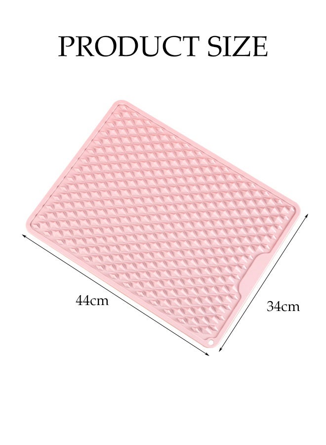 DUNISO Foot Massage Mat,Anti Slip Outdoor Foot Massage Acupressure Mat,Portable Multifunctional Silicone Reflexology Pad,for Standing Desk, Home, Office,Pink - Image 2