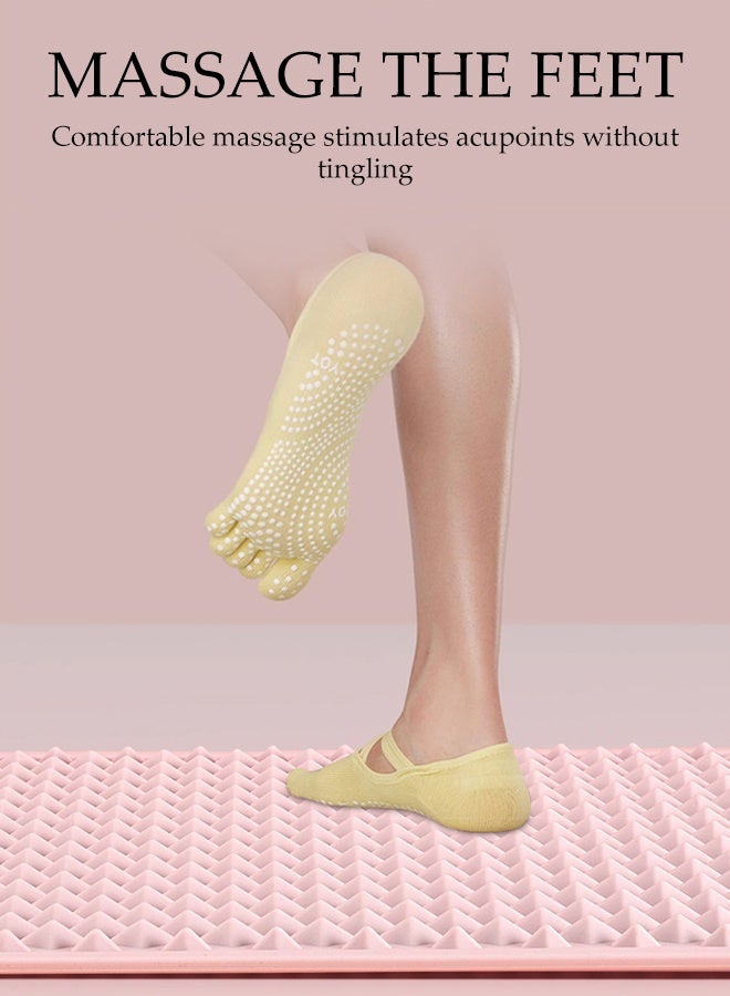 DUNISO Foot Massage Mat,Anti Slip Outdoor Foot Massage Acupressure Mat,Portable Multifunctional Silicone Reflexology Pad,for Standing Desk, Home, Office,Pink - Image 4