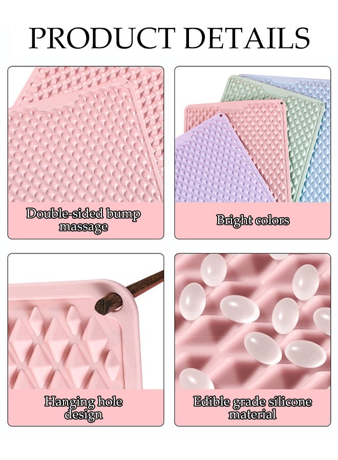 DUNISO Foot Massage Mat,Anti Slip Outdoor Foot Massage Acupressure Mat,Portable Multifunctional Silicone Reflexology Pad,for Standing Desk, Home, Office,Pink - Image 3