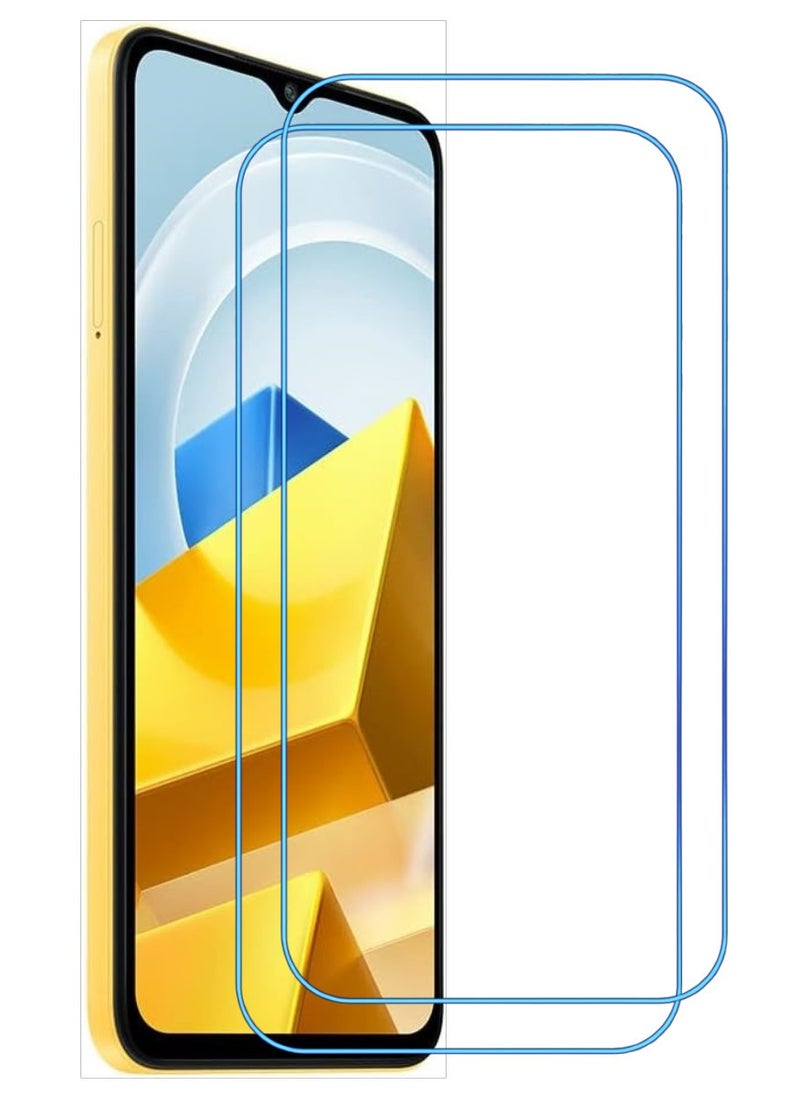 ACLIX 2 Pieces Antistatic ESD Dustproof Premium Quality High Definition Clear Tempered Glass Screen Protector Designed For Xiaomi Poco M5 - Image 1