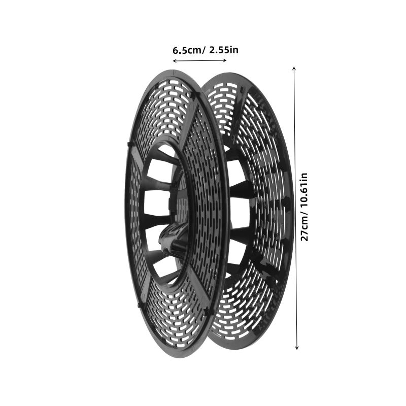 Black Cord Reel Cable Spool Electrical Cord Management For Camping Motorhome Use - Image 4