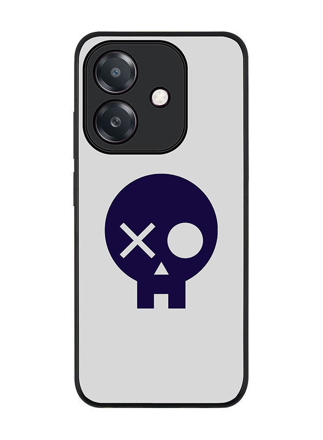 Stylizedd For Oppo A60 5G / A3 5G / A3x 5G Case,Slim fit Camera Protection, Shockproof Thin Phone cover - Skull Patch - Image 1