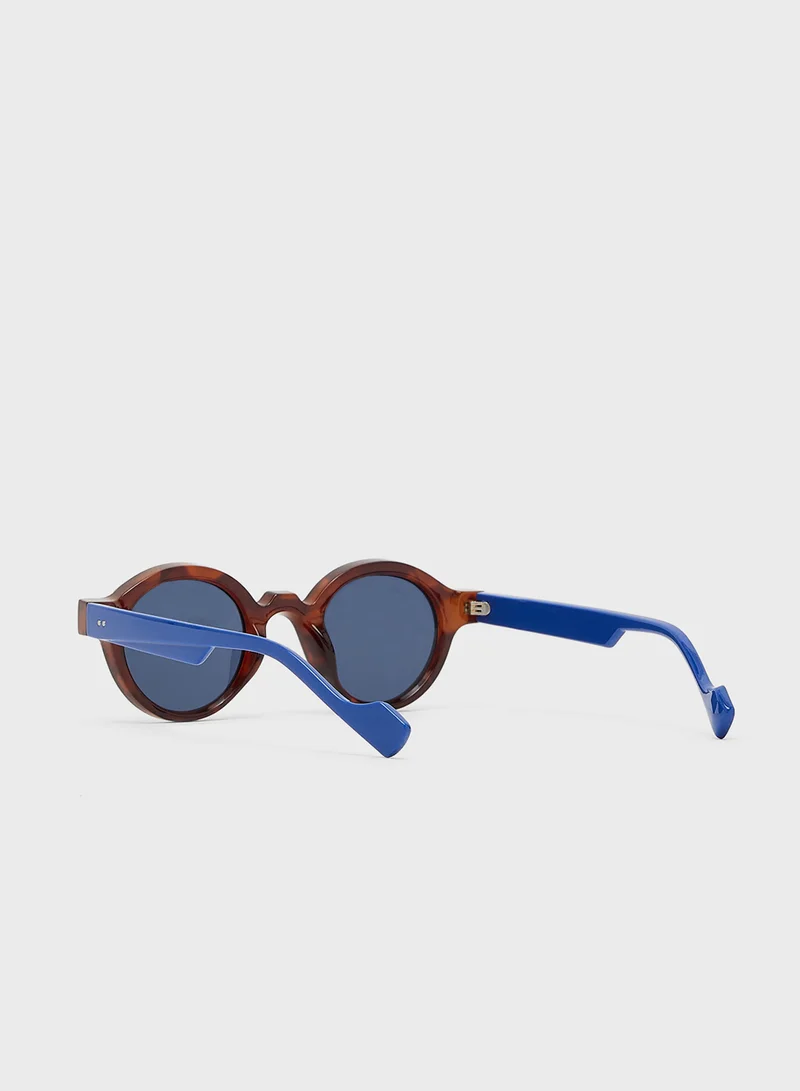 Seventy Five Casual Round Sunglasses