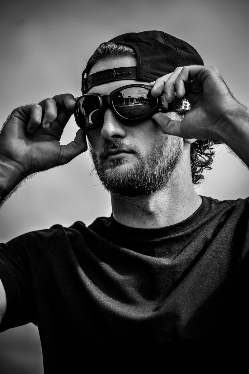 Birdz Eyewear Eagle Motorcycle Goggles (Black Frame/Smoke Lens) - Image 4