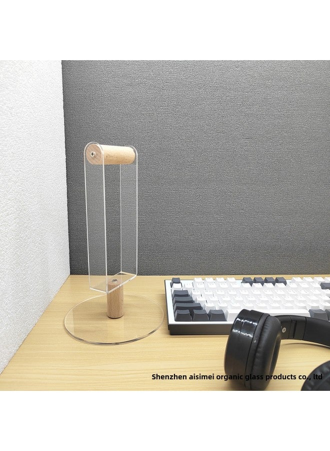 Retail Desktop Headset Stand Acrylic Wooden Stick Removable Headset Storage Rack Patented-Color:White-Style:U Shape - Image 4