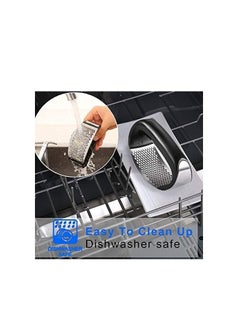 ECVV ECVV Garlic Press Rocker, Stainless Steel Garlic Mincer Crusher Professional Kitchen Gadgets Garlic Chopper with Ergonomic Handle, Silicone Garlic Peeler  - Image 5