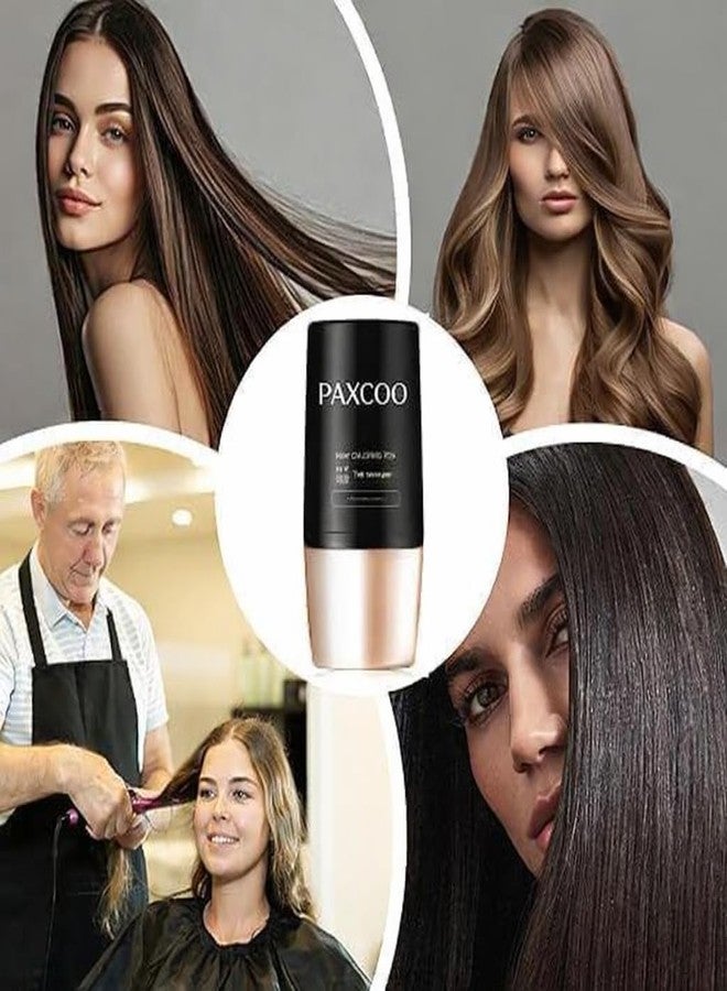 باكسكو قلم صبغة الشعر PAXCOO، لون شعر مقاوم للماء والعرق، فرشاة صبغة الشعر، قلم تلوين الشعر الفوري للبالغين من الرجال والنساء، للاستخدام المنزلي والسفر | أسود | - Image 1