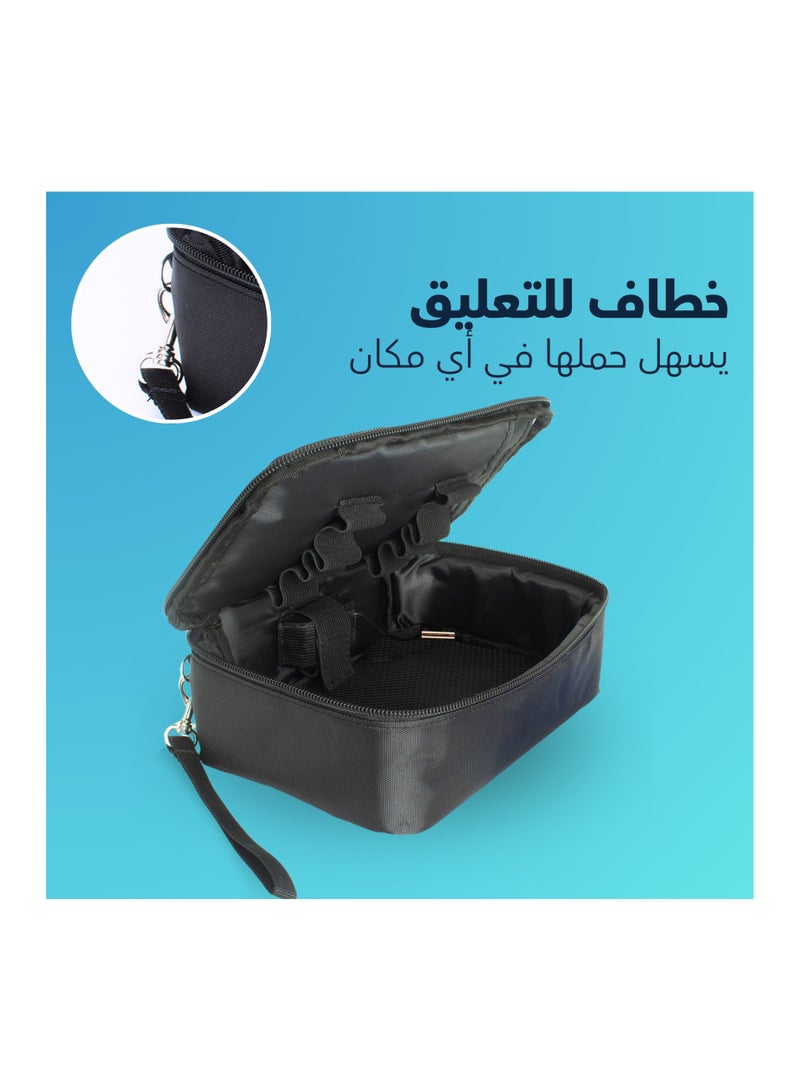 ARINA Insulin Cooling Bag Digital Thermometer, Waterproof Design, 2 Cooling Elements - Ideal for Diabetics' Medication Storage & Travel - Spacious Interior for Blood Sugar Test Strips, Insulin Pens  - Image 3
