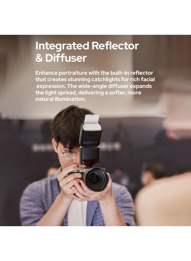 Godox TT520III Camera Flash, 1.8s Recycle Time, 400 Full Power Flash, Built-in Receiver and RT Transmitter for Canon Nikon Panasonic Olympus Pentax and Other DSLR Cameras (NO TTL, TT520II Upgrade) - Image 4