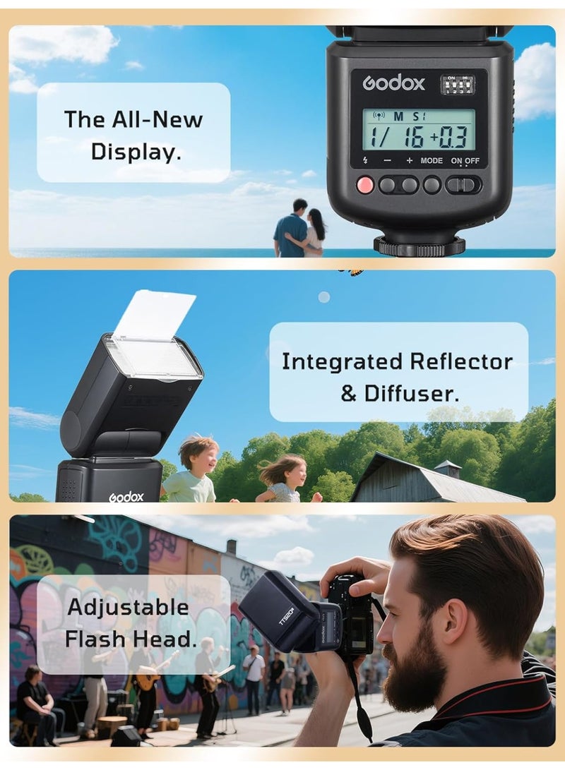 Godox TT520III Camera Flash, 1.8s Recycle Time, 400 Full Power Flash, Built-in Receiver and RT Transmitter for Canon Nikon Panasonic Olympus Pentax and Other DSLR Cameras (NO TTL, TT520II Upgrade) - Image 5