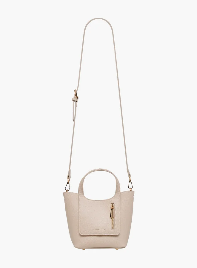 Flora Bella By Shoexpress Solid Tote Bag with Detachable Strap and Pouch