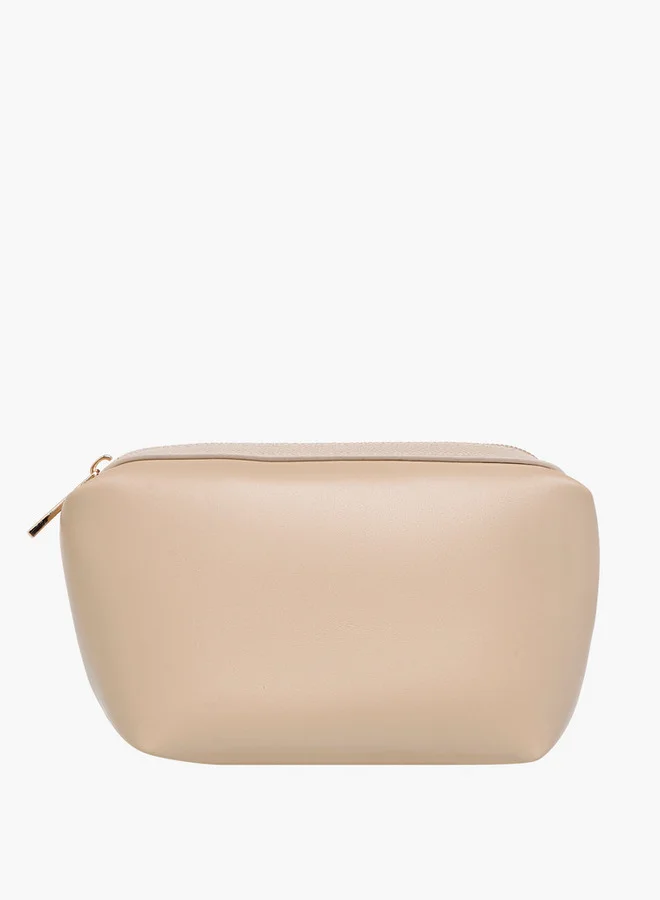 Flora Bella By Shoexpress Solid Tote Bag with Detachable Strap and Pouch