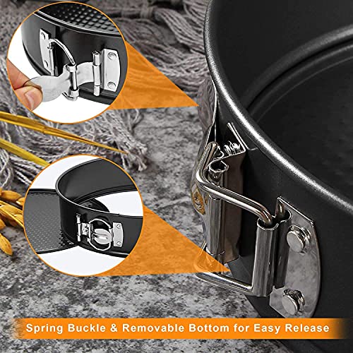 Xacton Cake Decoration Tools | Combo of 3 Different Shape Cake Mould, 6 Slot Silicone Mould Tray with 1 Bread Mould, 8 pcs Measuring Cups and Spoon, Silicon Brush Spatula Set with Palette Knife - Image 3