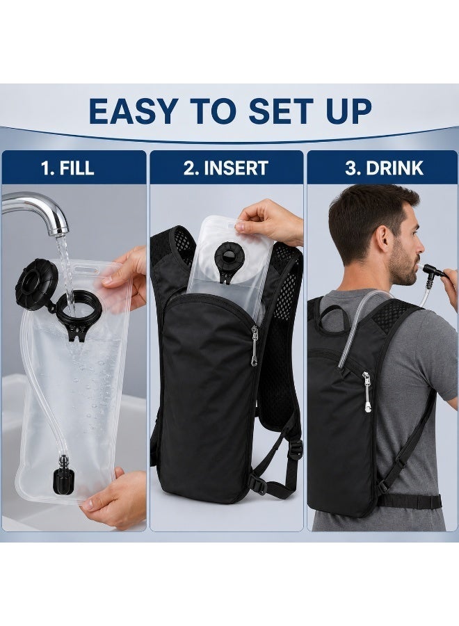 CIFOX Hydration Backpack with 1.5L Water Bladder, Lightweight Water Backpack Vest for Running, Cycling, Hiking Outdoor Sports - Image 5