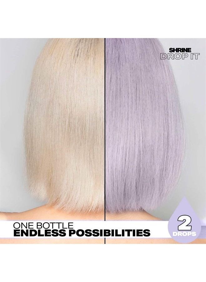 SHRINE - Shrine Drop It - Hair Toner - Temporary Hair Color - Rich, Natural Autumn & Winter Shades - Semi-Permanent Dye - Vegan & Cruelty-Free - Multi-Use - 200 Drops Per Bottle (ASH BLONDE TONER) - Image 1