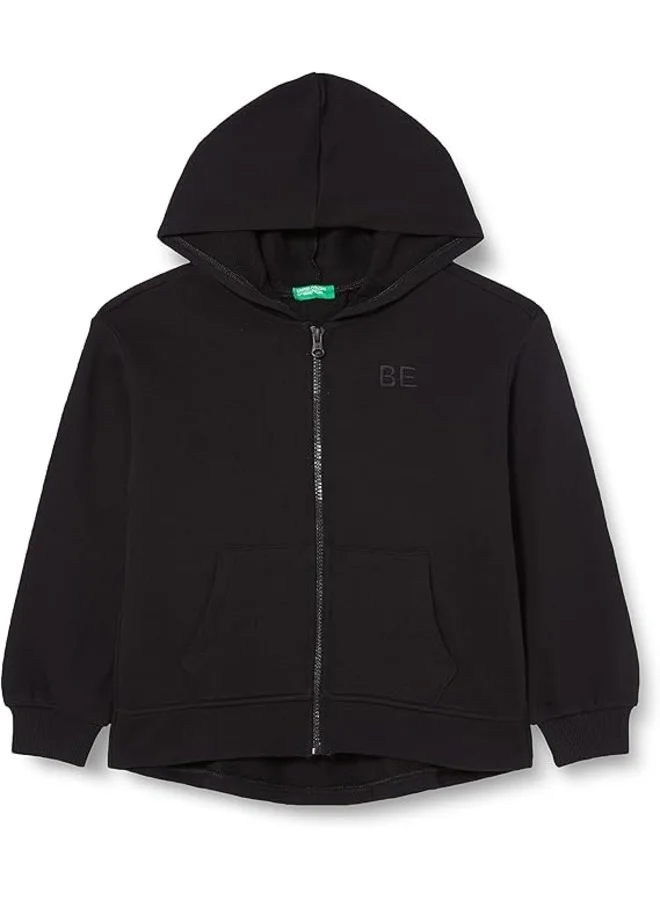يونايتد كولورز أوف بينتيون Zip-Up Sweatshirt With "Be" Embroidery