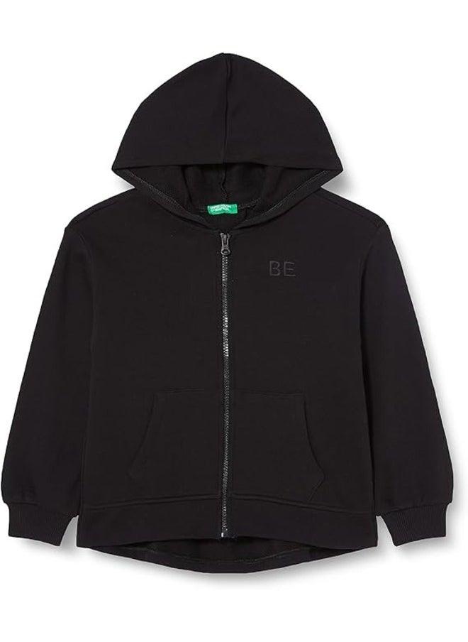 UNITED COLORS OF BENETTON Zip-Up Sweatshirt With "Be" Embroidery  - Image 1