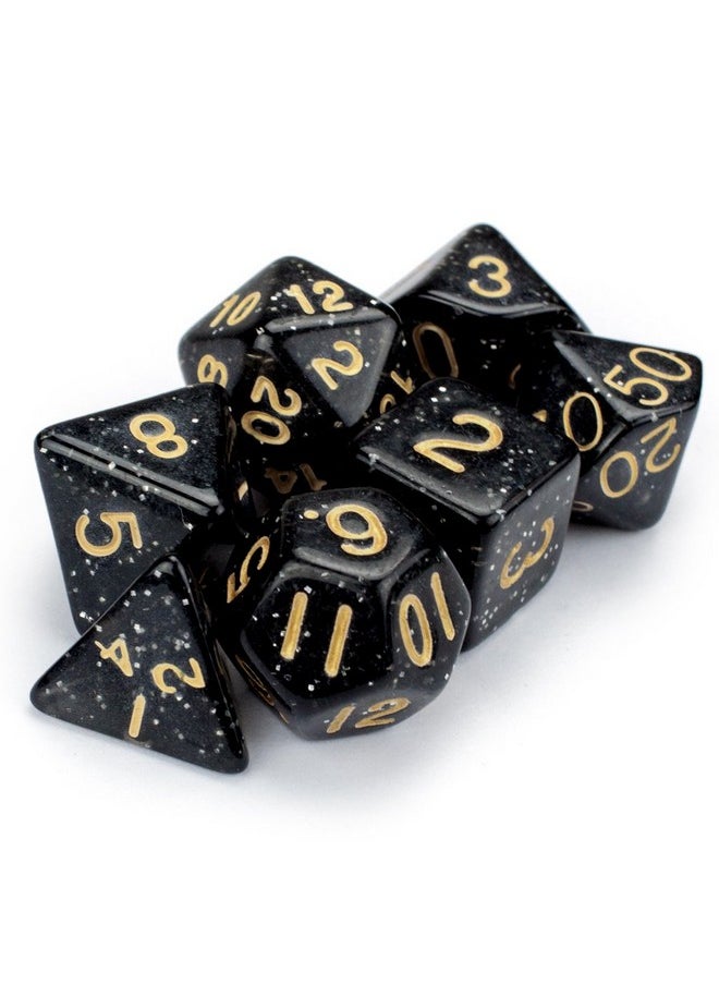 Wiz Dice Wiz Dice Series II - Polyhedral Dice Set for Tabletop RPG Adventure Games with a Dice Bag - DND Dice Set, Suitable for Dungeons and Dragons, Magic The Gathering and Dice Games Alike - Stardust - 7 ct  - Image 2