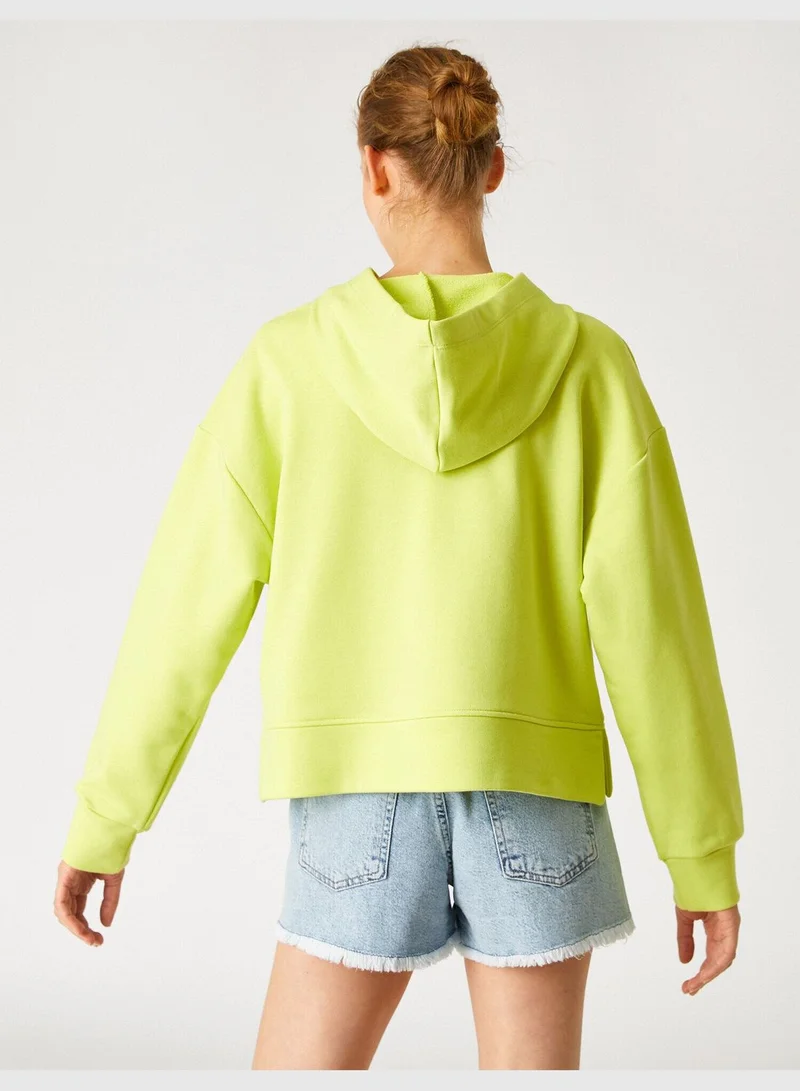 KOTON Long Sleeve Hoodie Sweatshirt