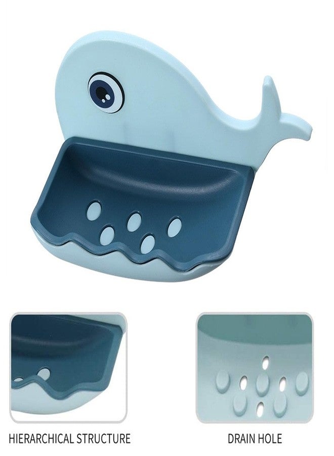 Oblivion Soap Stand for Bathroom - Fish Shape Double Layer Adhesive Waterproof Wall Mounted Soap Bar Holder Rack - Stickable Soap Case for Shower, Kitchen & Wash Basin Organiser (Pack of 1) - Image 4